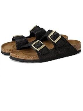 Birkenstock Women's Arizona Black Shimmering Sandals